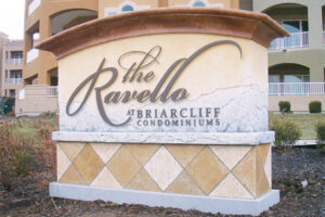 Monument sign - The Ravello at Briarcliff Condominiums