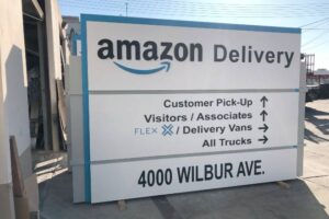 Monument Sign - Amazon Delivery, Oakley, Orange County, CA