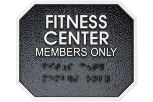 ADA Room ID Cast Metal Plaque