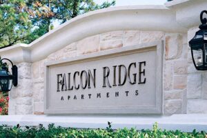 Monument Sign with Cast Aluminum Letters