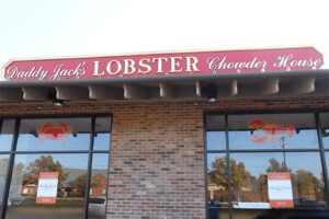 Plastic Formed Gold Letters - Daddy Jack's Lobster Chowder House