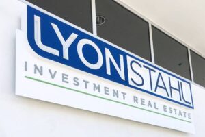 Custom Dimensional Sign Cabinet - Lyon Stahl Investment Real Estate