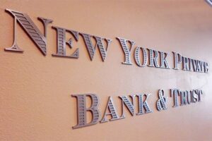 Custom CNC Routed Aluminum Letters - New York Private Bank & Trust