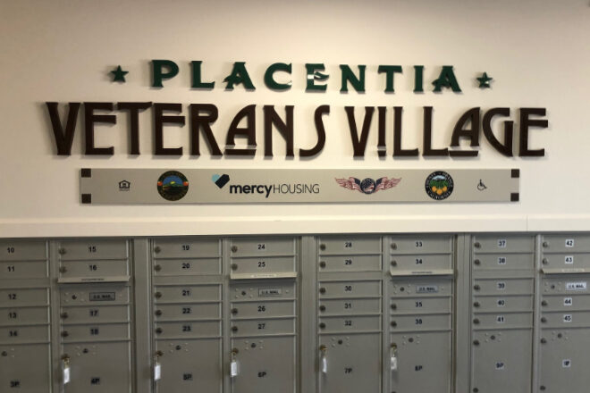 Aluminum letters logo - Placentia Veterans Village