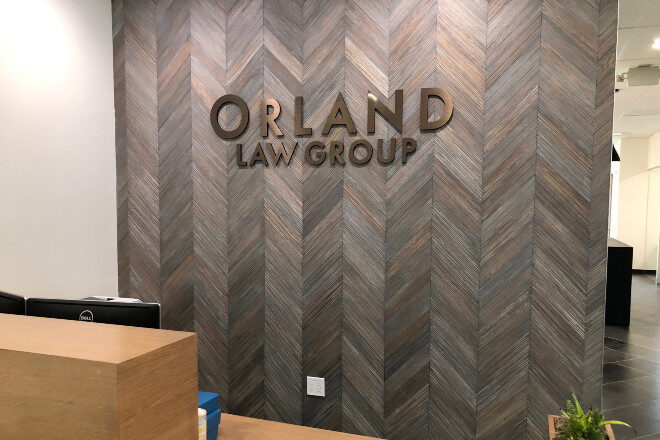 Oil rubbed bronze logo - Orland Law